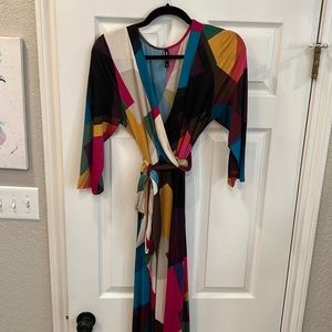 Janette Faux Maxi Wrap Dress